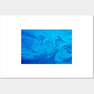 blue liquid color wave Posters and Art